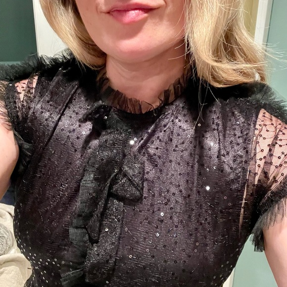 Amy Lynn Mesh Overlay Midi Tea Dress - Picture 3 of 5